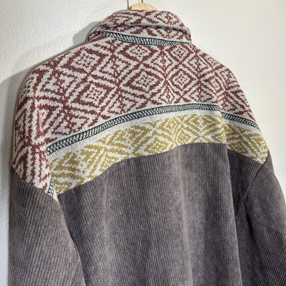 Davi & Dani Western Shacket Womens Size L Button Down Shirt Corduroy Blanket - Picture 9 of 10